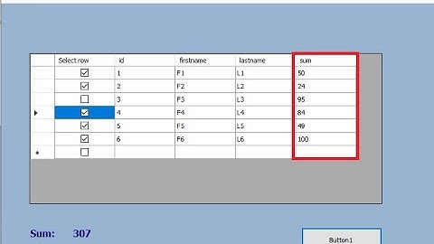 VB.net: How to sum only checked rows in datagridview from sql server database