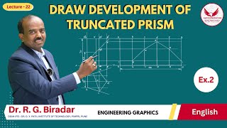 Development of Truncated Prism | Ex. 02 | Engineering Graphics #labtech #biradarsir