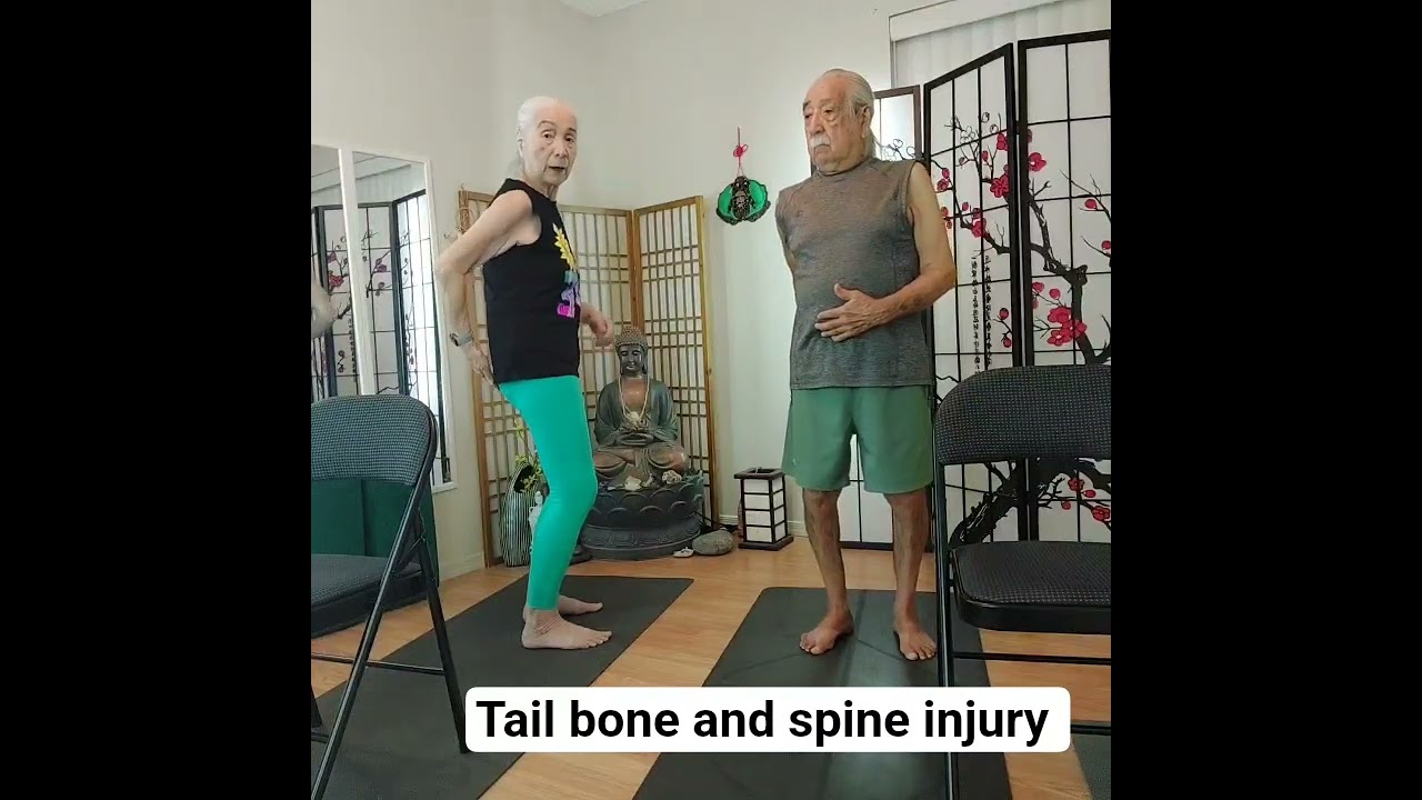 tail bone and spine injury. 