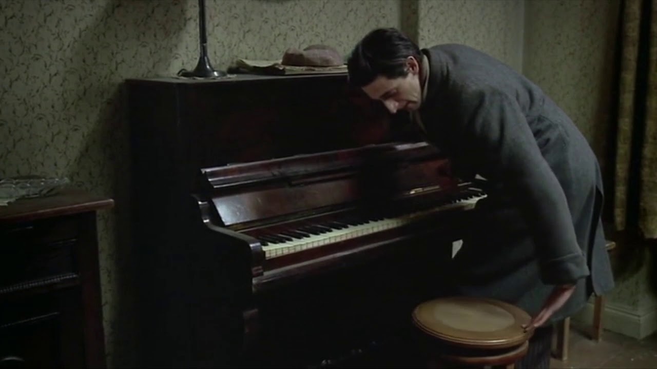 He can the piano