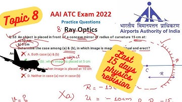 Ray Optics | Practice Questions | the Physics Vigyan | AAI ATC Exam #aaiatc #ATCPhysics #physics