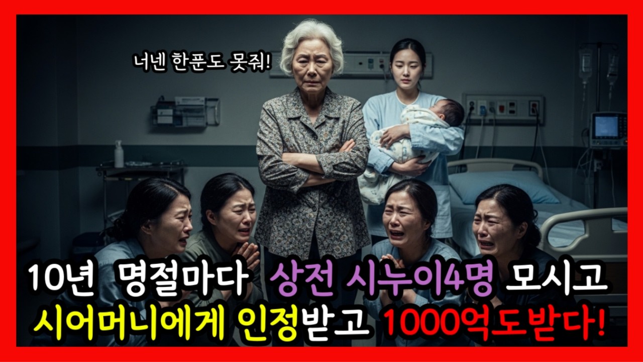 10년 동안 명절동안 시험받던 며느리, 시누이들을 제치고 천억 상속녀가 되었다 / 가족스토리 | 오디오북 | 노후사연 | 시니어사연 | 충격실화 | 며느리 | 시어머니 |