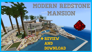 Modern Redstone Mansion Review in Minecraft Pt.1