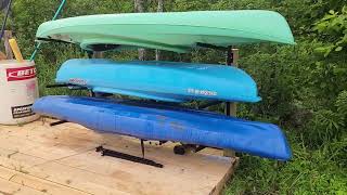 Kayak Wall Rack 400lbs 4 Adjustable Levels Kayak Storage Rack for Garage or Camping Area