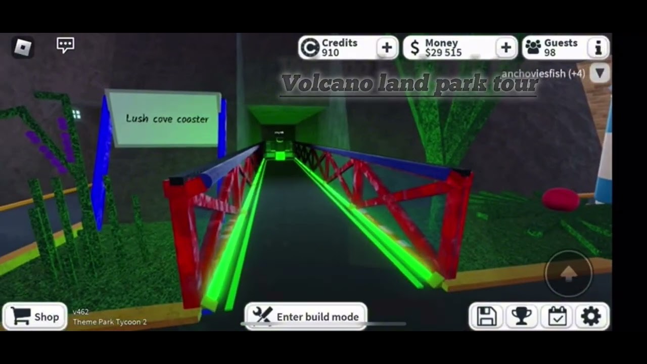 Tpt2 Volcano VOLCANO LAND PARK (theme park tycoon 2) - YouTube