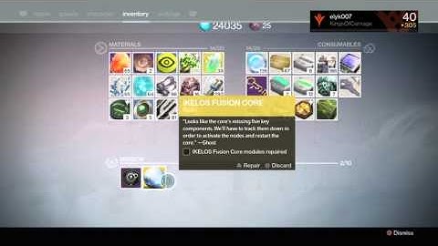 Destiny Sleeper Simulate IKELOS FUSION CORE