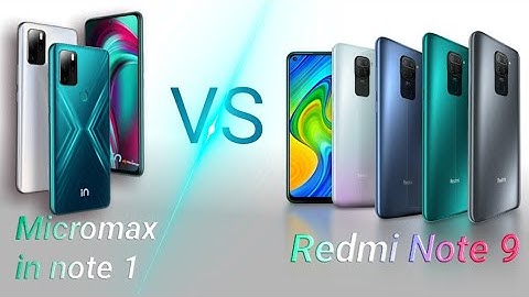 Micromax in note 1 vs Redmi note 9  Comparison
