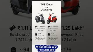TVS iQube vs Ola S1 Pro #exshowroomprice #batteryrang ##topspeed #electricscooter #charging