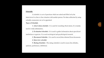 BRM :CHAPTER 5:Data collection.  Schedule