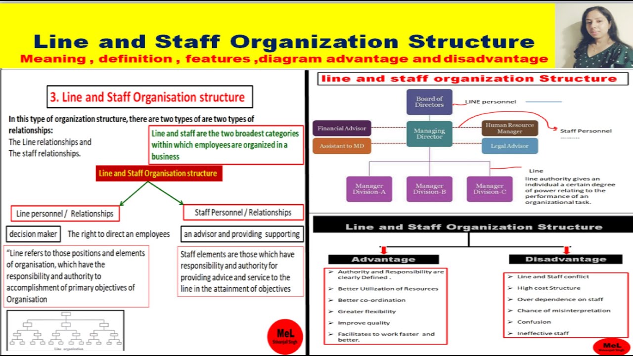 graphic presentation of line and staff organization