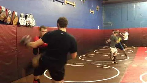 Kickboxing give and take drill