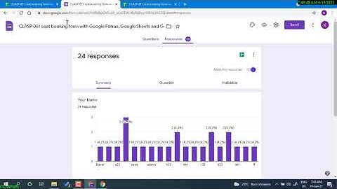 CLASP 051 Seat Booking using Google Form, Google Sheets and Apps Script