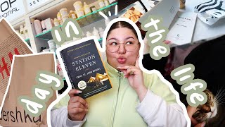 a vlog: day in my life  clothing haul, pack with me, reading station eleven, and more!