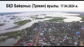 БҚО Бәйтерек ауданы Байқоныс (Трёкин) ауылындағы су деңгейі. 17.04.2024 ж