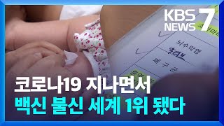 ‘백신 불신’ 세계 1위…“백신 6종류 한꺼번에” / KBS  2023.07.11.