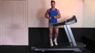 Jogging side ways on treadmill