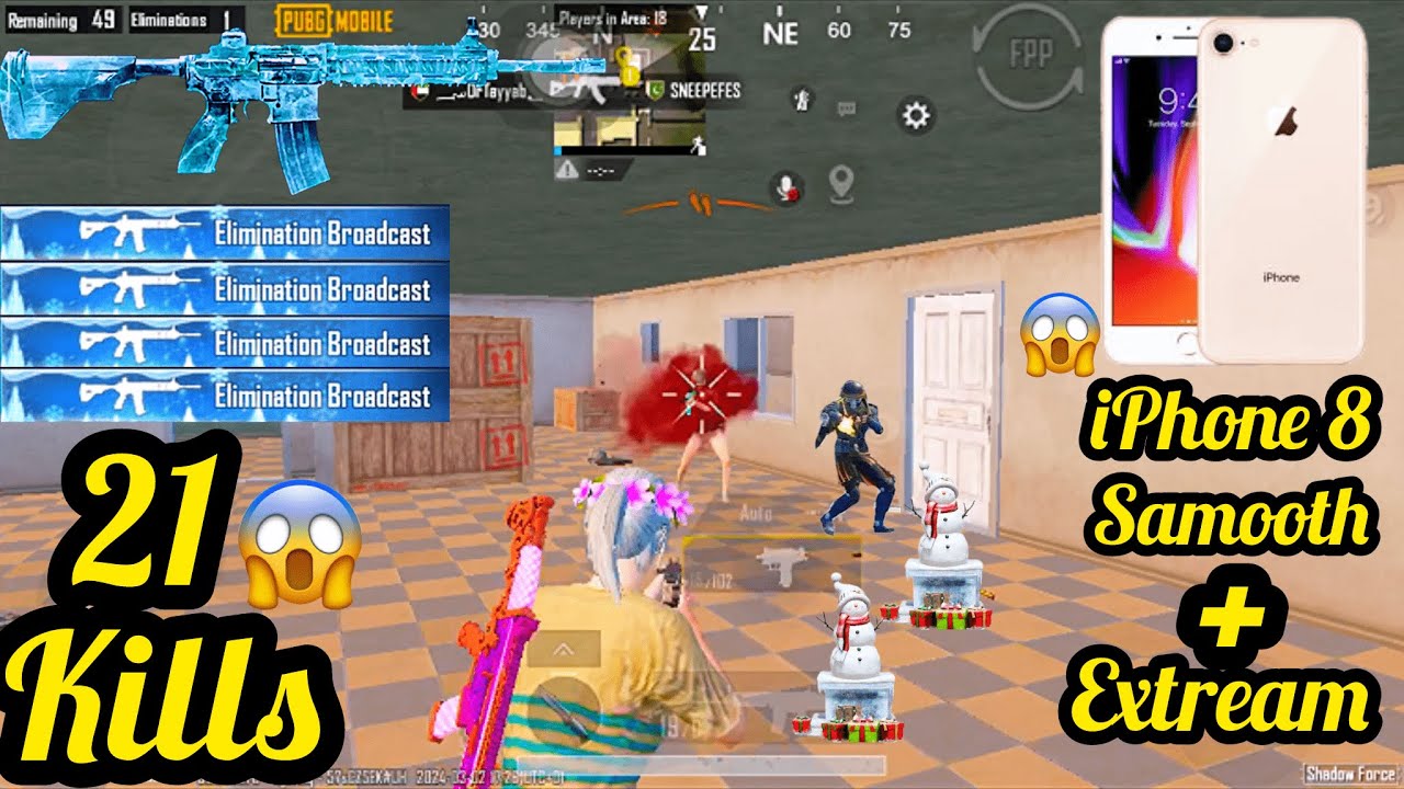 21 Kills🥵 In Livik IPhone 8 Gameplay || IPhone 8 Test Lag Ot Not