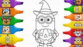 Minions Drawing Easy Step by Step | Drawing Tutorial for Kids