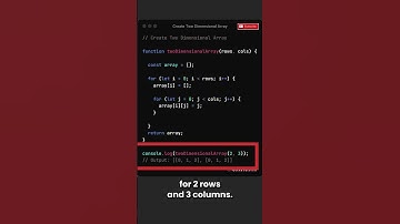How to Create a 2D Array in JavaScript | Quick Tip #javascript #shortsfeed