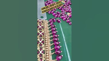 hanging beads aariwork ideas #renugaaaridesigner #aariworkforbeginners #blousedesigns #viral #shots