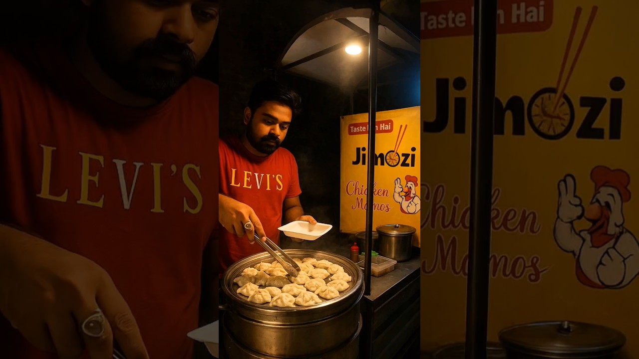 Steaming Hot Momos at Old Anarkali Food Street 