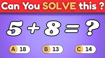 🤔 Test Your Skills! Can You Pass This Math Addition Quiz? 20 Fun Questions!