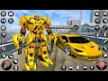 Flying Robot Car Jet Transformation Game 2026 New Mage Fight in City - Android Gameplay