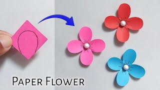 Easy Paper Flower Making Craft | Paper Flower Making Step By Step | How To Make Paper Flower Craft
