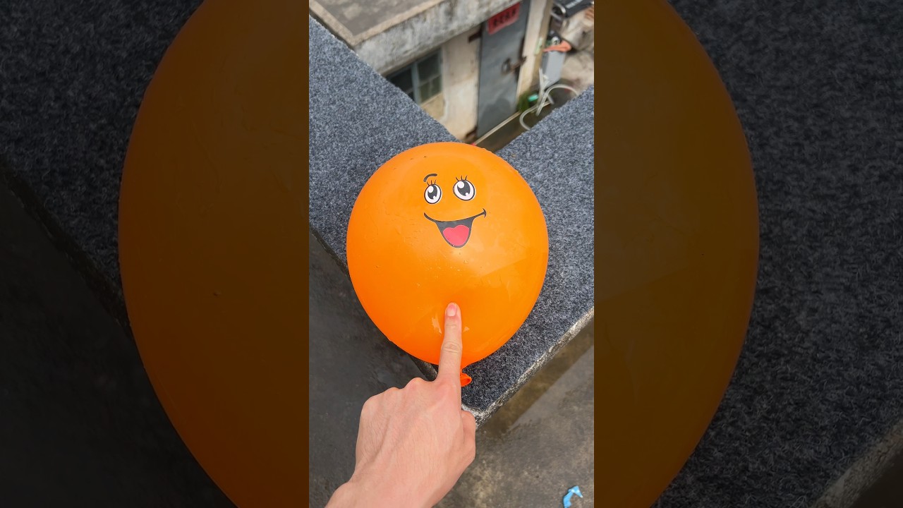 Experiment: Will a water balloon explode if it rolls down a tall building? 💥🎈