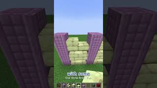 How To Build A Endstone And Purpur Wall In Minecraft 1.21