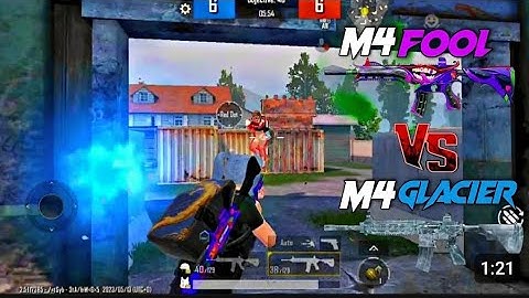 M4 FOOL JOKER VS M4 GLACIER | 1V1 TDM PUBG AND BGMI