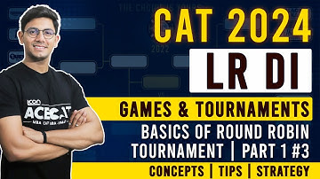 CAT 2024 LRDI: Basics of Round Robin Tournament #3 | Games and Tournaments for CAT Exam