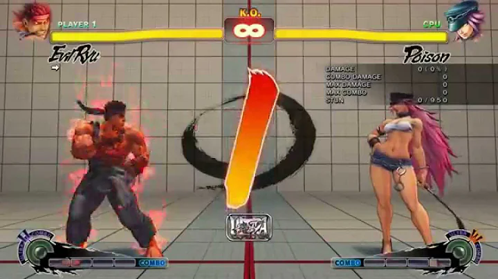 USF4 - Evil ryu pro big damage combo