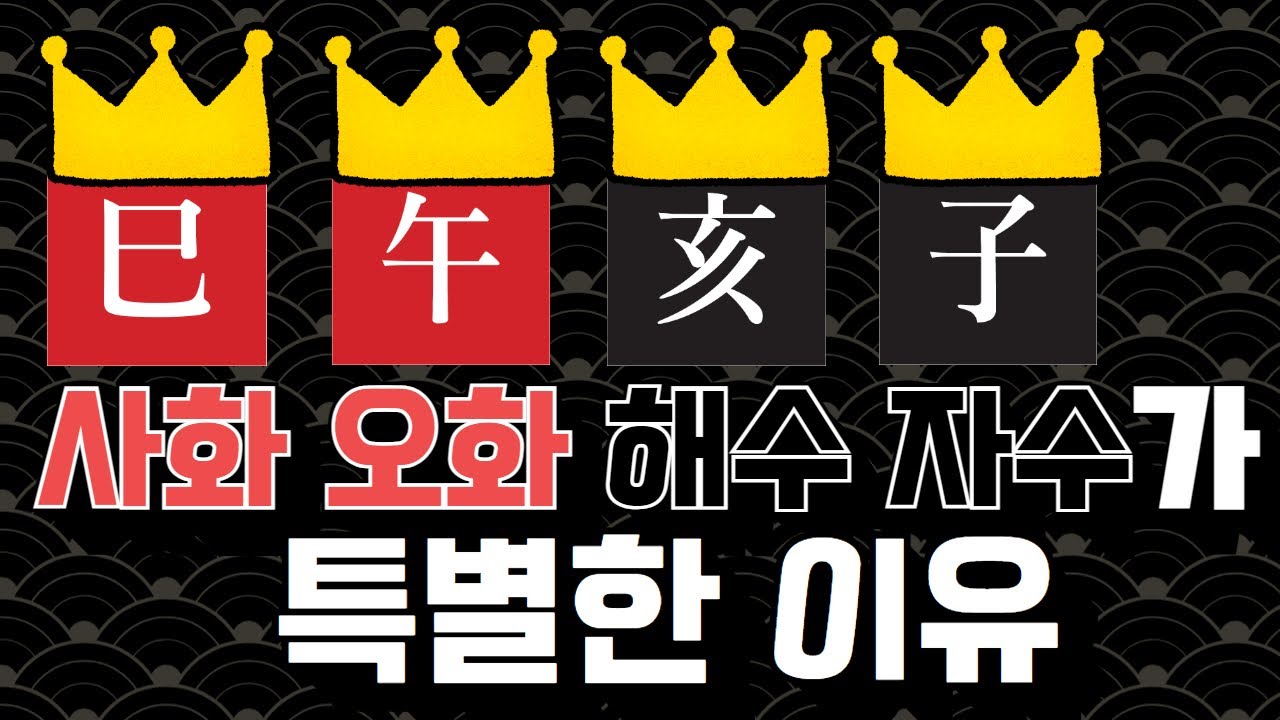 사화(巳), 오화(午), 해수(亥), 자수(子)가 독특한 이유 / 체용론