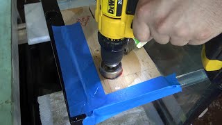 How to Drill Your First Glass Aquarium, Easy, No Cracks, No Skating, Wood Template
