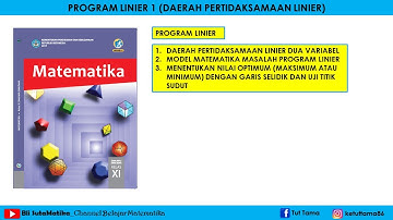 MATEMATIKA WAJIB KELAS XI SMA/SMK PROGRAM LINIER 1 (Daerah Pertidaksamaan Linier)