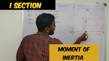 Moment of Inertia of I Section || Moment of Inertia of I section about centroidal axis in Telugu