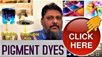 Pigment Dyes | Textile Dyeing & Printing || Read Disclaimer statement in description of this video