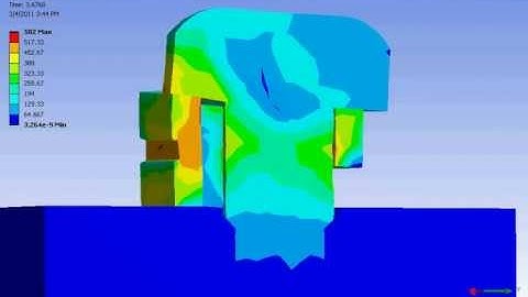 ANSYS WB FINITE ELEMENT ANALYSIS - Screw pressing with plasticity on a bushing (half section)