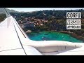 WINDSHEAR GO AROUND - Nice MISSED APPROACH to CORFU AIRPORT with Ryanair