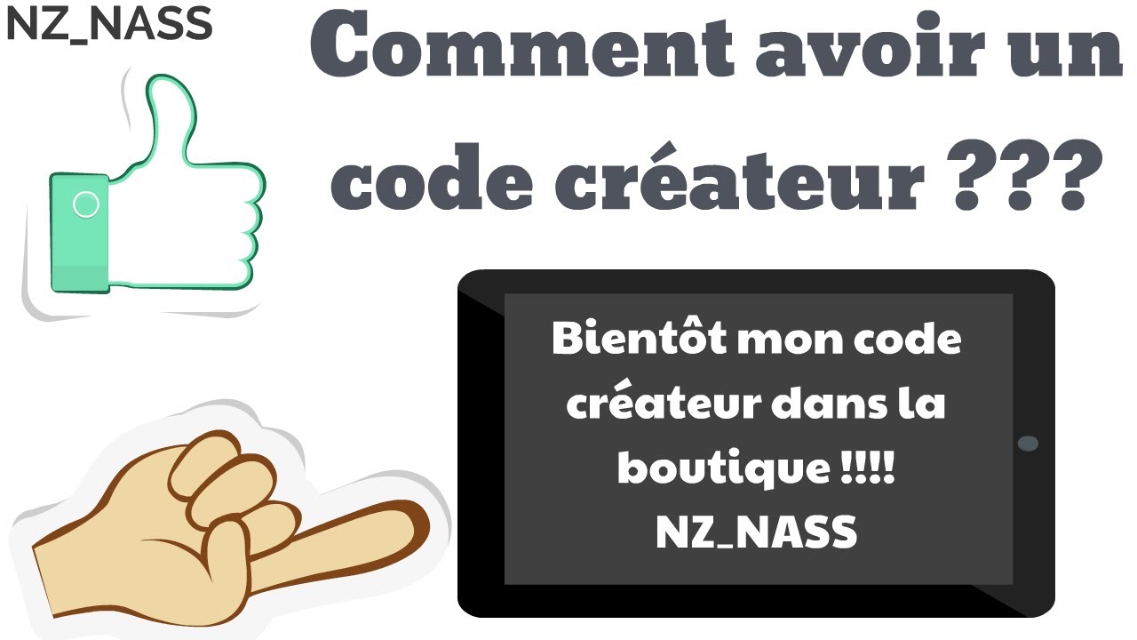 Comment avoir son code créateur - YouTube