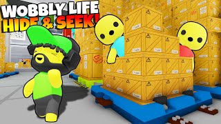 Hiding Inside AREA 51 in Wobbly Life Hide and Seek!