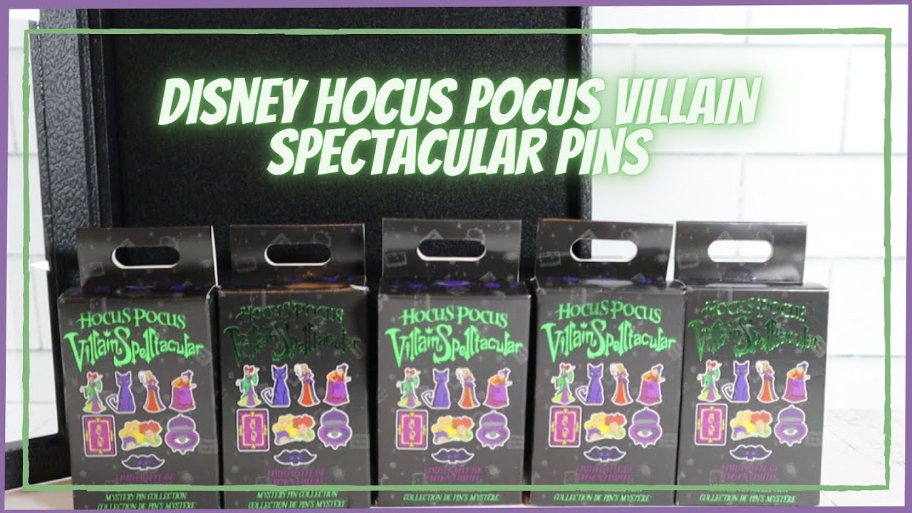 Unboxing Disney Hocus Pocus Villain Spectacular Mystery Pins - YouTube