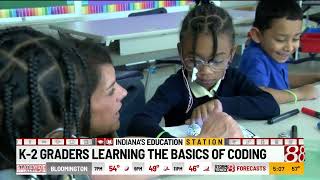 K-2 learning the basics of coding