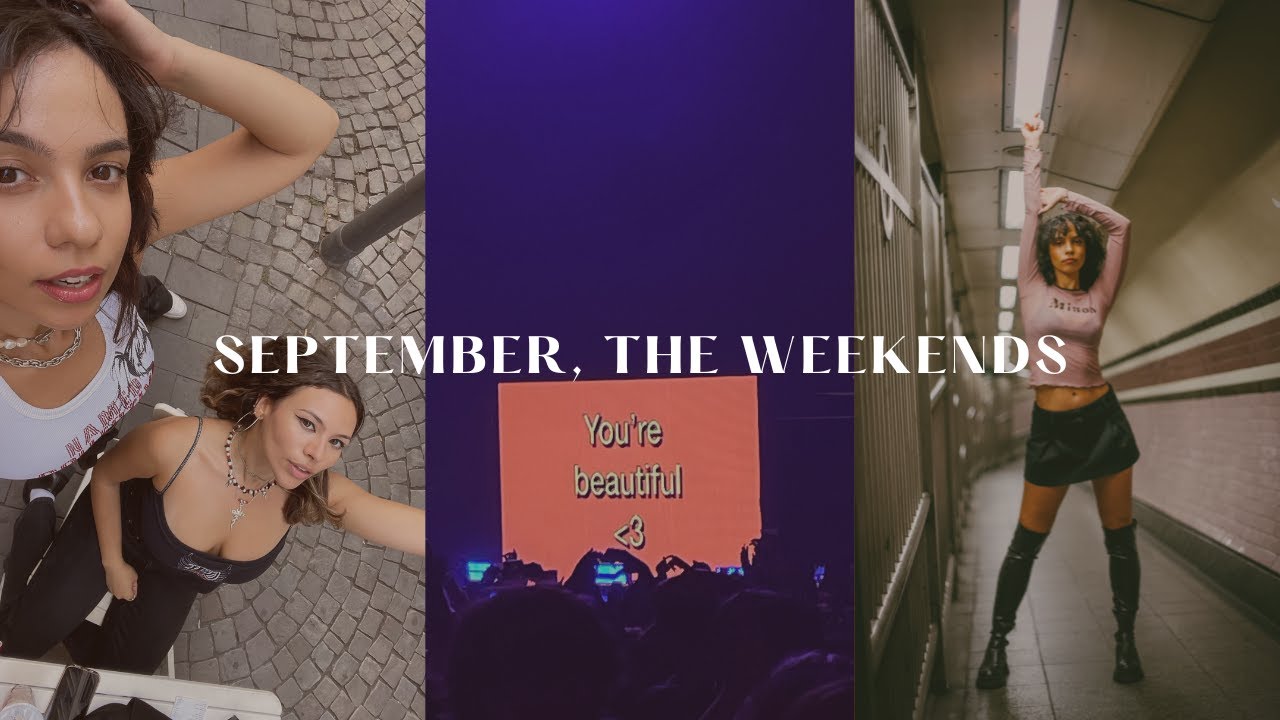 september, the weekends 🧚‍♀️  cologne trip, ROAM, Aminé, anniversary trip, band shoot!!