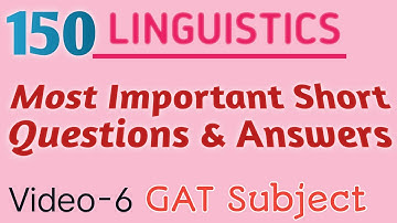 Linguistics short questions and answers | Important questions of linguistics | English Linguistics