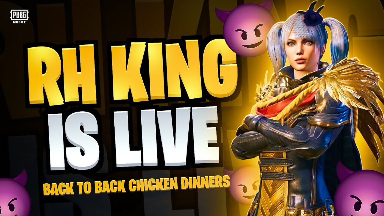 BACK TO BACK CHICKEN DINNERS | RANK | LIVIK | RH KING PUBG MOBILE LIVE ...