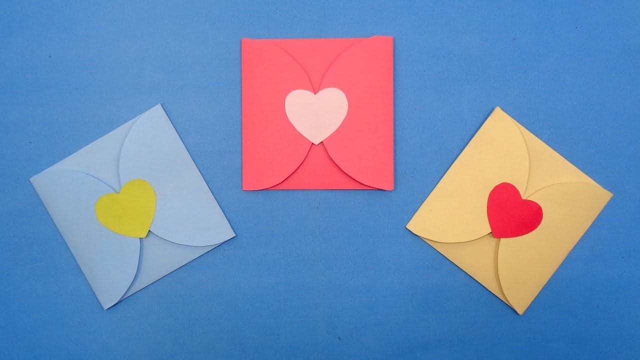 DIY Valentine's Day Envelope - Easy Heart Envelope Making for Love ...