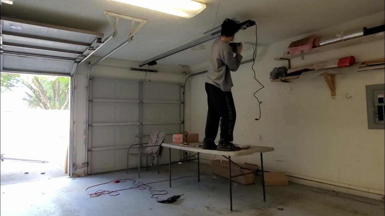 SATISFYING 5minute double garage door opener install (SOMMER) YouTube