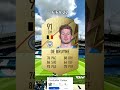 KEVIN DE BRUYNE EVOLUTION CARD ON FIFA #fifa #eafc26